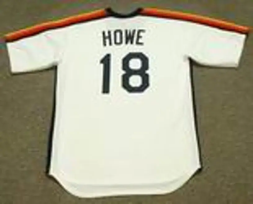 ART HOWE Houston Astros 1982 Away Majestic Baseball Throwback Jersey 