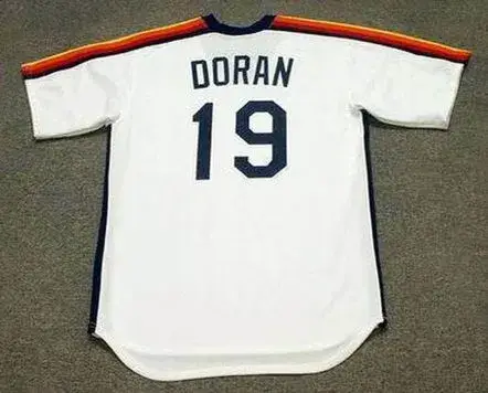 BILL DORAN Houston Astros 1986 Away Majestic Baseball Throwback Jersey 