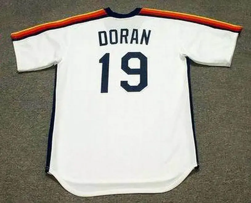 BILL DORAN Houston Astros 1986 Away Majestic Baseball Throwback Jersey 
