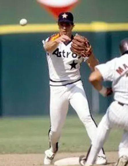 BILL DORAN Houston Astros 1986 Away Majestic Baseball Throwback Jersey 