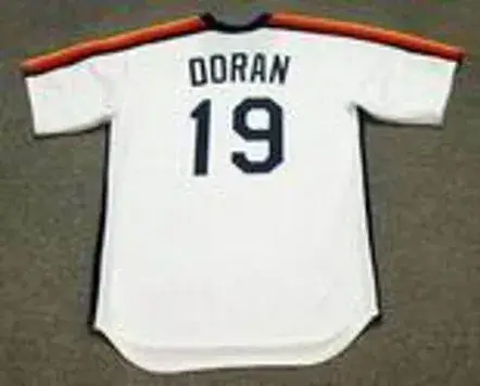 BILL DORAN Houston Astros 1986 Away Majestic Baseball Throwback Jersey 