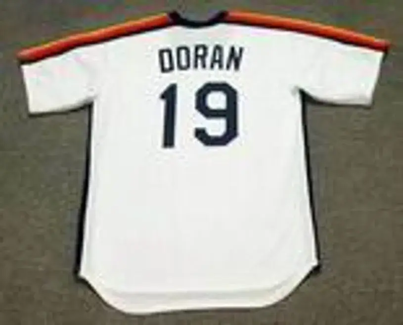 BILL DORAN Houston Astros 1986 Away Majestic Baseball Throwback Jersey 
