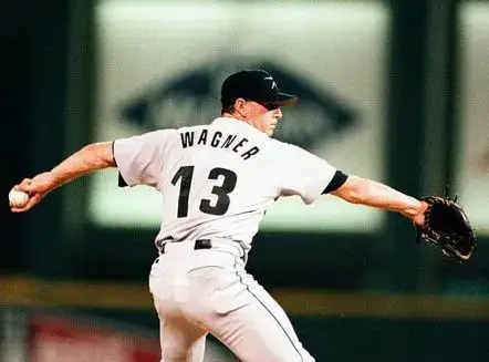 BILLY WAGNER Houston Astros 1998 Away Majestic Baseball Throwback Jersey 