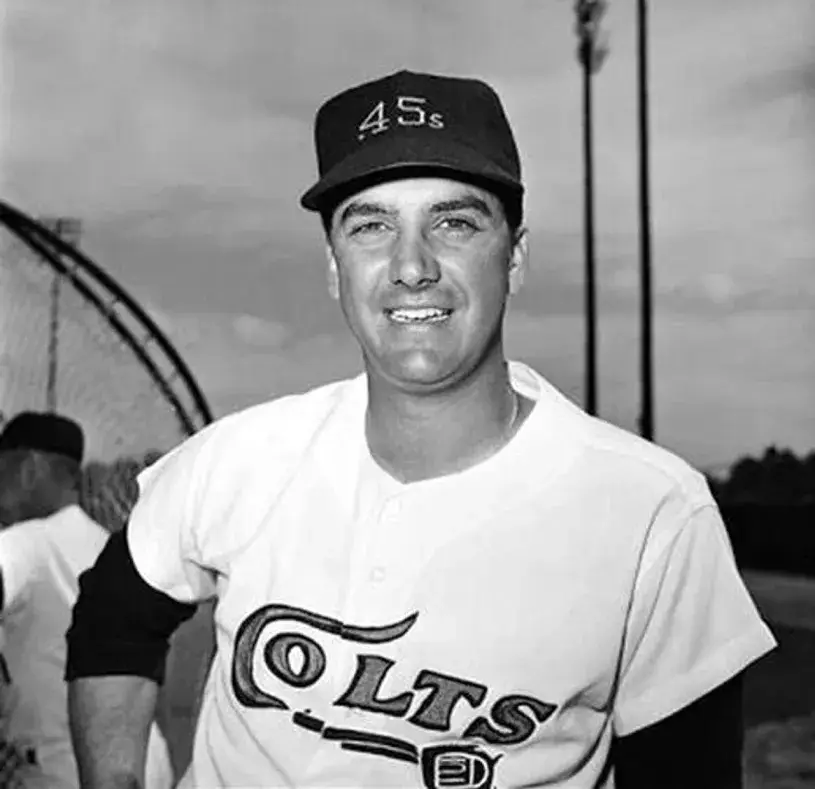 BOB ASPROMONTE Houston Colt .45’s 1964 Home Majestic Baseball Throwback Jersey 