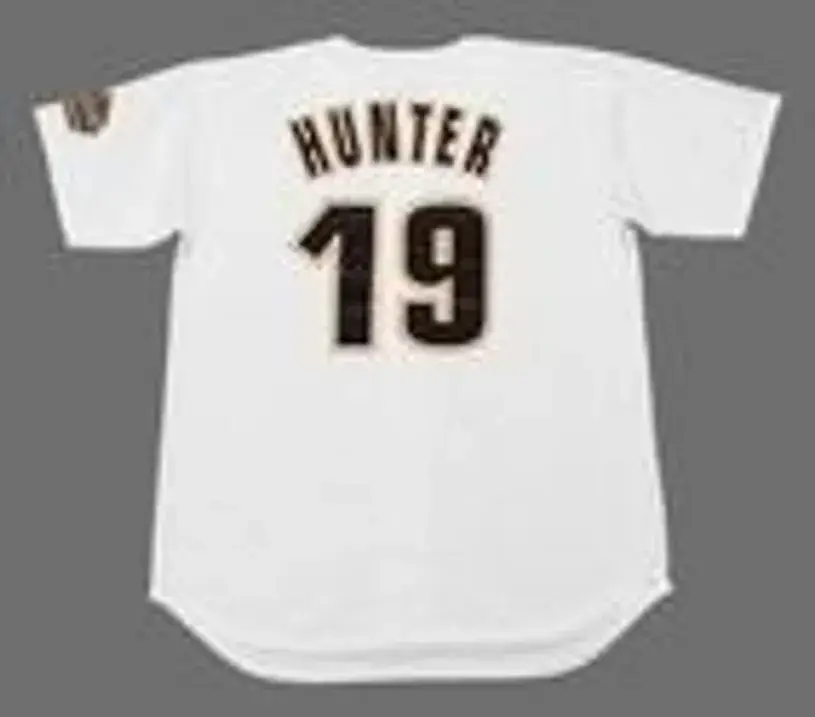 BRIAN HUNTER Houston Astros 1994 Home Majestic Baseball Throwback Jersey 