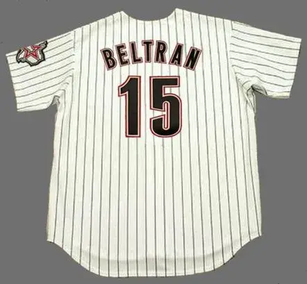 CARLOS BELTRAN Houston Astros 2004 Home Majestic Baseball Throwback Jersey 