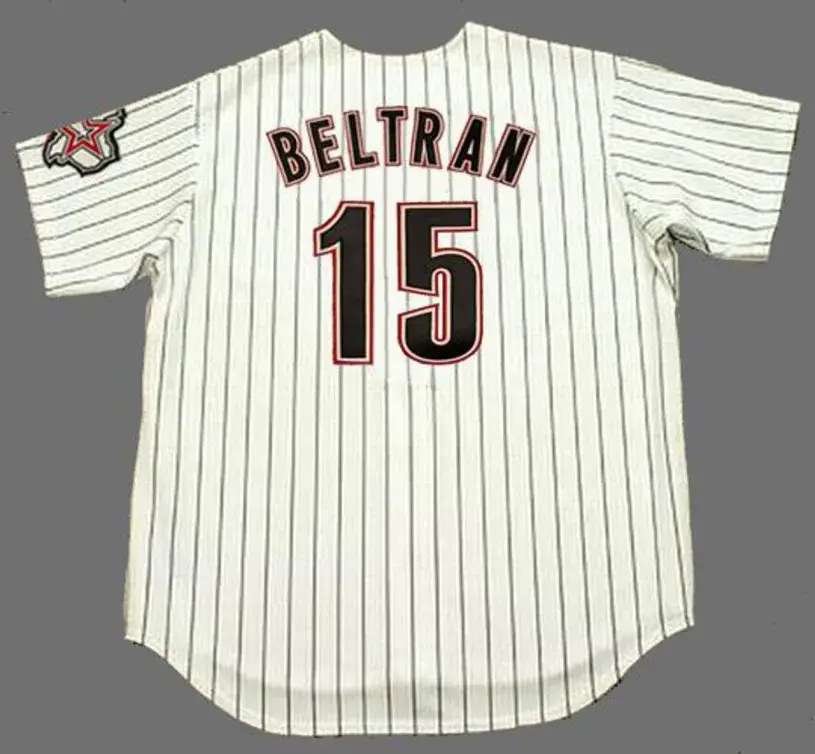 CARLOS BELTRAN Houston Astros 2004 Home Majestic Baseball Throwback Jersey 