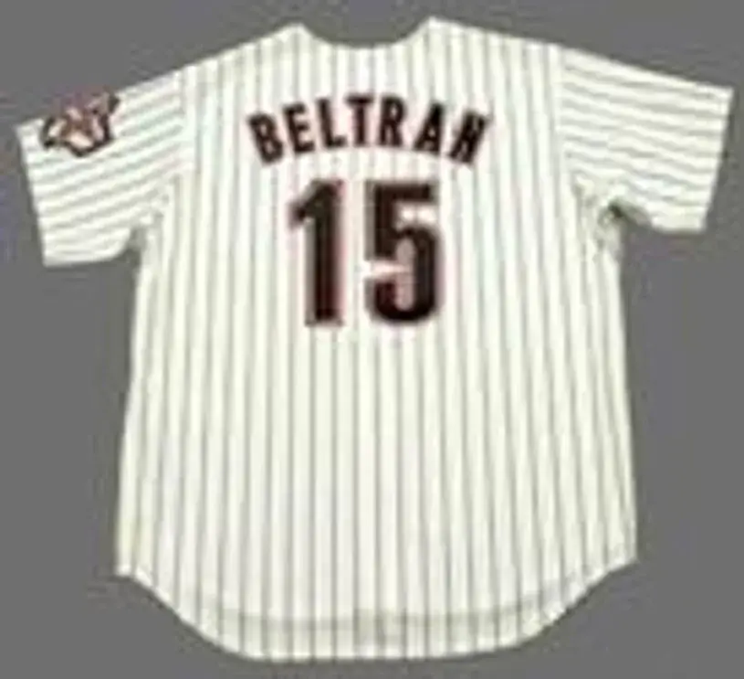 CARLOS BELTRAN Houston Astros 2004 Home Majestic Baseball Throwback Jersey 
