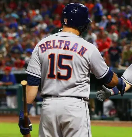 CARLOS BELTRAN Houston Astros 2017 Away Majestic Baseball Throwback Jersey 