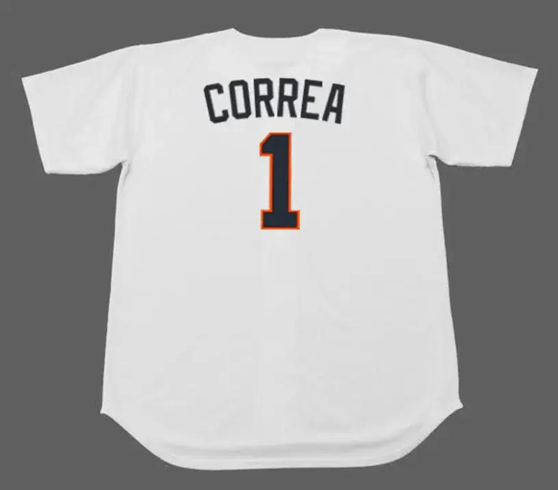 CARLOS CORREA Houston Colt .45’s 1960’s Home Majestic Baseball Throwback Jersey