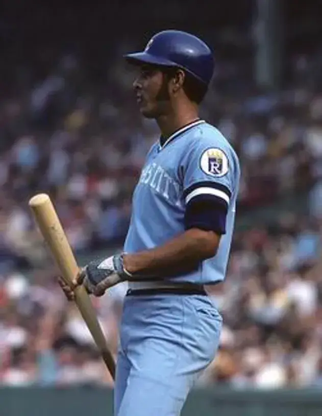 AMOS OTIS Kansas City Royals 1980 Away Majestic Throwback Baseball Jersey 