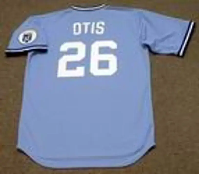 AMOS OTIS Kansas City Royals 1980 Away Majestic Throwback Baseball Jersey 
