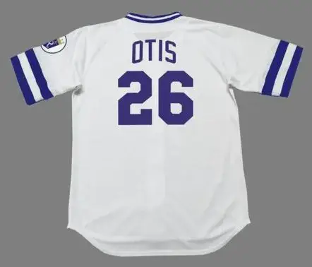 AMOS OTIS Kansas City Royals 1983 Home Majestic Throwback Baseball Jersey 