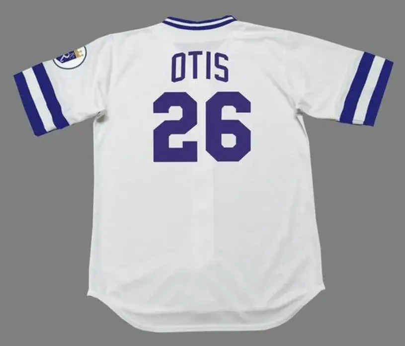 AMOS OTIS Kansas City Royals 1983 Home Majestic Throwback Baseball Jersey 
