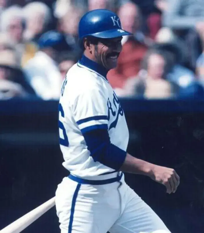 AMOS OTIS Kansas City Royals 1983 Home Majestic Throwback Baseball Jersey 