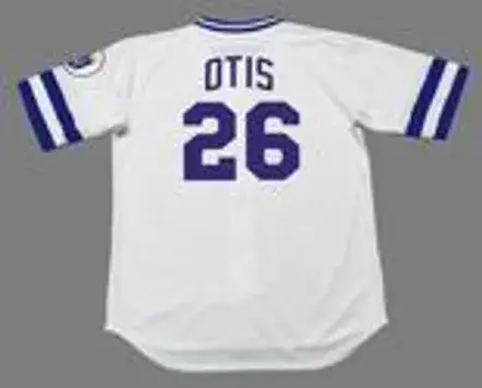 AMOS OTIS Kansas City Royals 1983 Home Majestic Throwback Baseball Jersey 