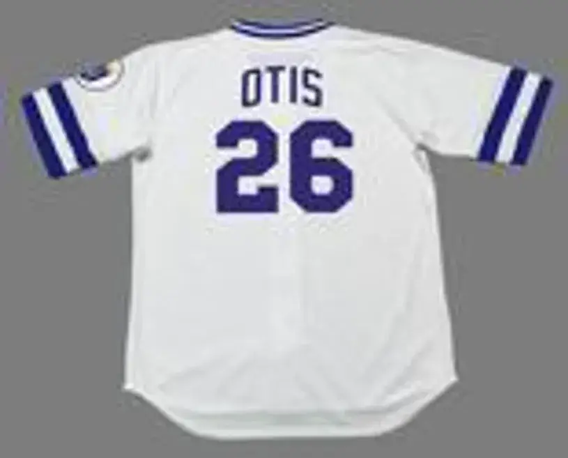 AMOS OTIS Kansas City Royals 1983 Home Majestic Throwback Baseball Jersey 