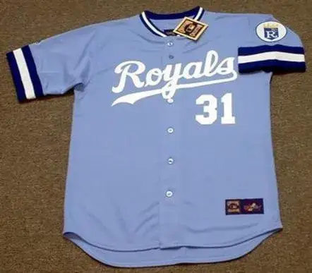 BRET SABERHAGEN Kansas City Royals 1985 Away Majestic Throwback Baseball Jersey