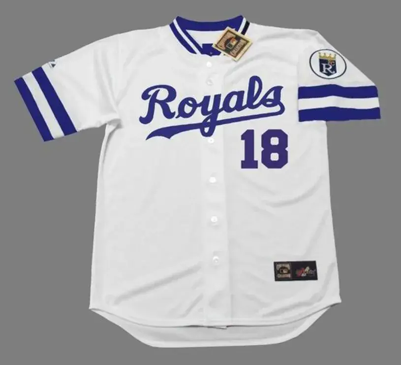 BRET SABERHAGEN Kansas City Royals 1989 Home Majestic Throwback Baseball Jersey