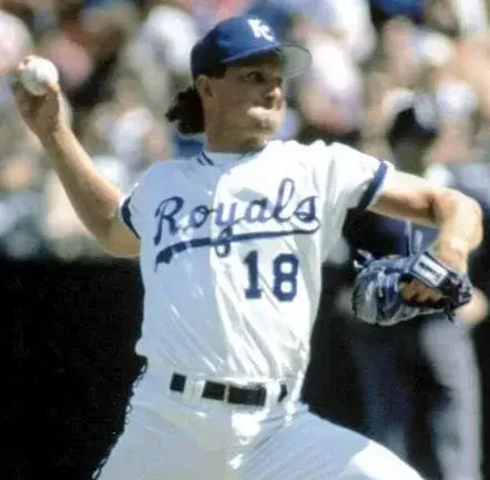 BRET SABERHAGEN Kansas City Royals 1989 Home Majestic Throwback Baseball Jersey 