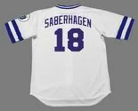 BRET SABERHAGEN Kansas City Royals 1989 Home Majestic Throwback Baseball Jersey 