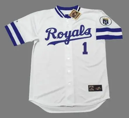 BUDDY BIANCALANA Kansas City Royals 1985 Home Majestic Throwback Baseball Jersey