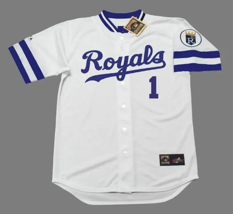BUDDY BIANCALANA Kansas City Royals 1985 Home Majestic Throwback Baseball Jersey