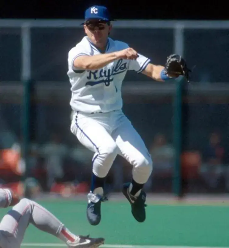 BUDDY BIANCALANA Kansas City Royals 1985 Home Majestic Throwback Baseball Jersey 