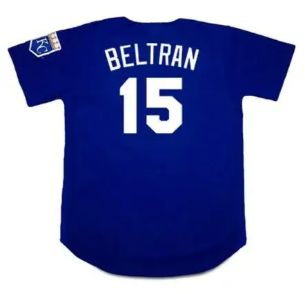 CARLOS BELTRAN Kansas City Royals 2002 Alternate Majestic Throwback Baseball Jersey 