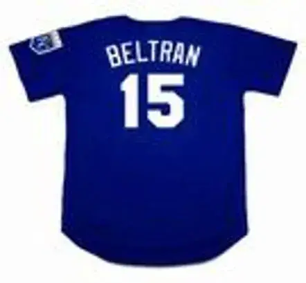 CARLOS BELTRAN Kansas City Royals 2002 Alternate Majestic Throwback Baseball Jersey 