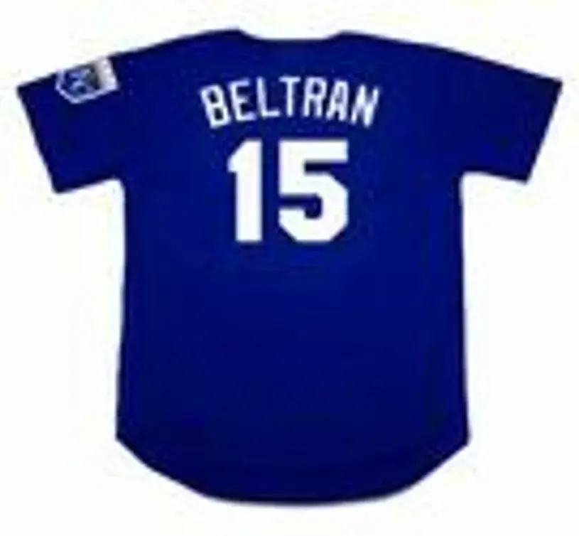 CARLOS BELTRAN Kansas City Royals 2002 Alternate Majestic Throwback Baseball Jersey 