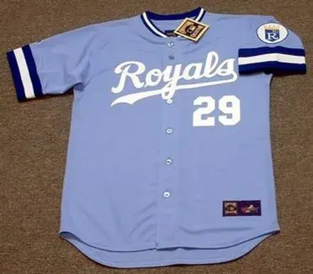 DAN QUISENBERRY Kansas City Royals 1985 Away Majestic Throwback Baseball Jersey