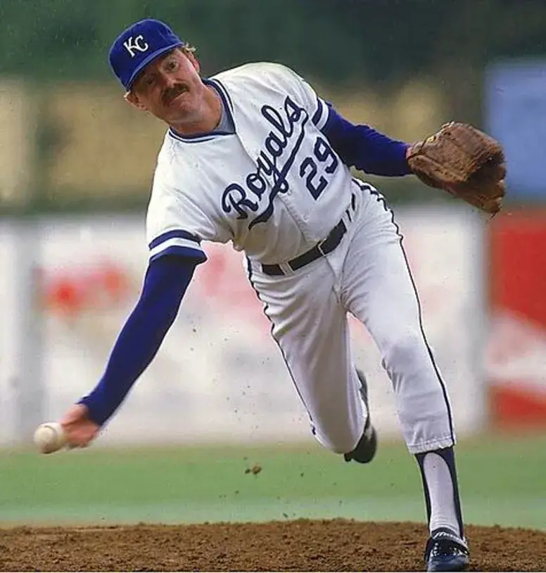 DAN QUISENBERRY Kansas City Royals 1985 Home Majestic Throwback Baseball Jersey 