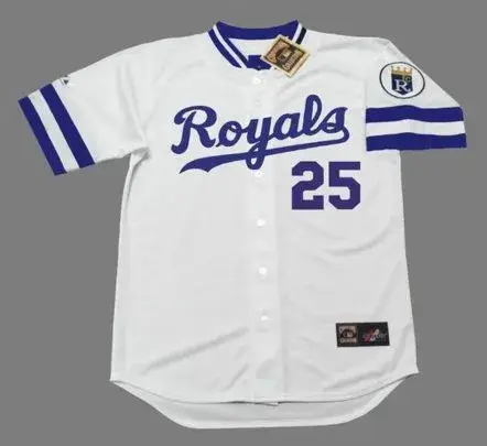 DANNY JACKSON Kansas City Royals 1985 Home Majestic Throwback Baseball Jersey