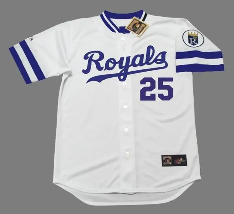 DANNY JACKSON Kansas City Royals 1985 Home Majestic Throwback Baseball Jersey