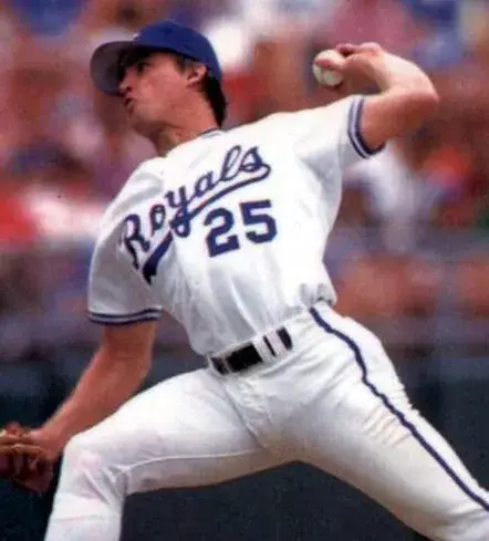 DANNY JACKSON Kansas City Royals 1985 Home Majestic Throwback Baseball Jersey 