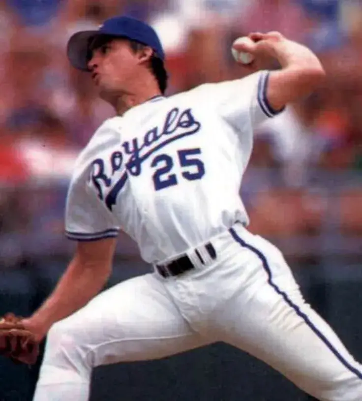 DANNY JACKSON Kansas City Royals 1985 Home Majestic Throwback Baseball Jersey 