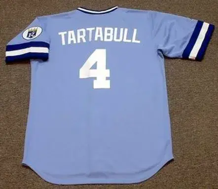 DANNY TARTABULL Kansas City Royals 1989 Away Majestic Throwback Baseball Jersey 