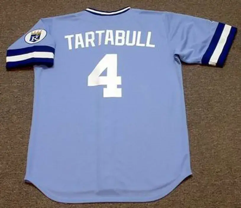 DANNY TARTABULL Kansas City Royals 1989 Away Majestic Throwback Baseball Jersey 