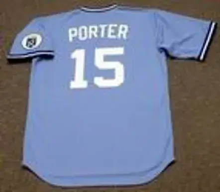 DARRELL PORTER Kansas City Royals 1980 Away Majestic Throwback Baseball Jersey 