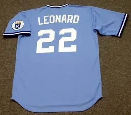 DENNIS LEONARD Kansas City Royals 1980 Away Majestic Throwback Baseball Jersey 