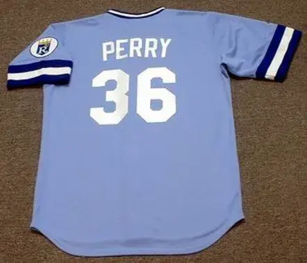 GAYLORD PERRY Kansas City Royals 1983 Majestic Cooperstown Away Baseball Jersey 