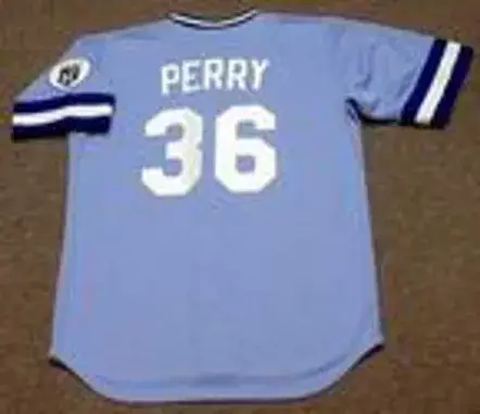 GAYLORD PERRY Kansas City Royals 1983 Majestic Cooperstown Away Baseball Jersey 