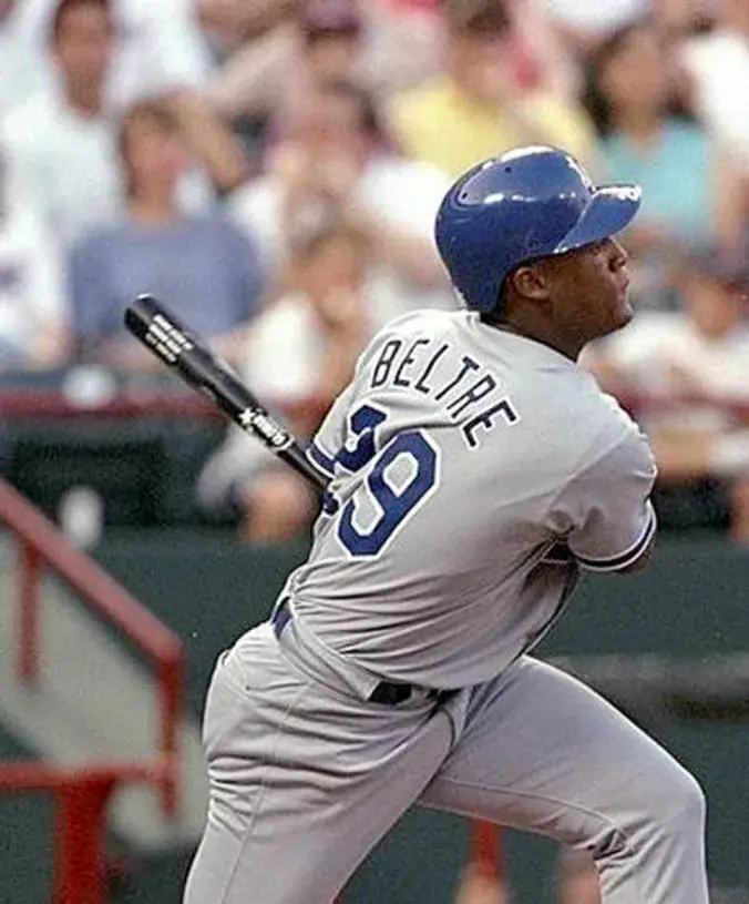 ADRIAN BELTRE Los Angeles Dodgers 1998 Away Majestic Baseball Throwback Jersey 