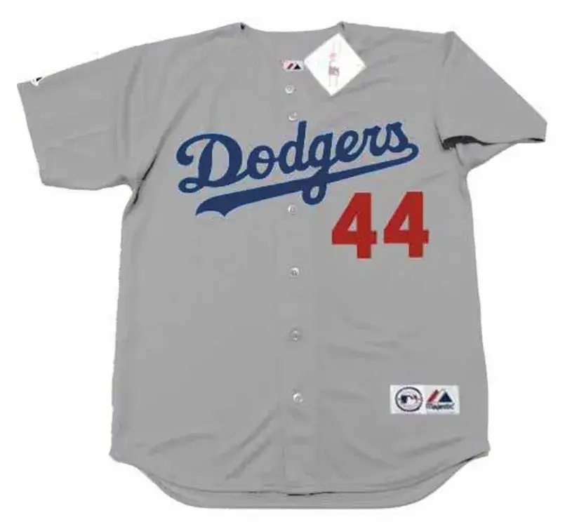 AL DOWNING Los Angeles Dodgers 1974 Away Majestic Throwback Baseball Jersey