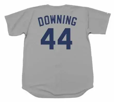 AL DOWNING Los Angeles Dodgers 1974 Away Majestic Throwback Baseball Jersey 