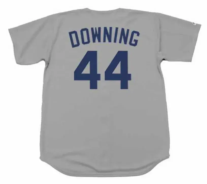 AL DOWNING Los Angeles Dodgers 1974 Away Majestic Throwback Baseball Jersey 