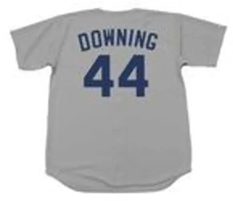 AL DOWNING Los Angeles Dodgers 1974 Away Majestic Throwback Baseball Jersey 