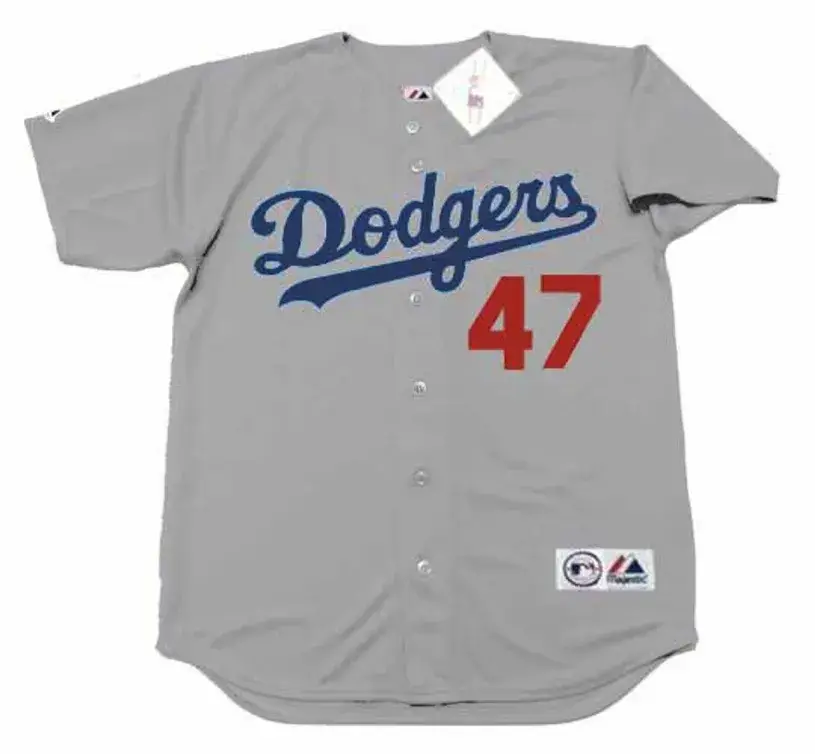 ANDY MESSERSMITH Los Angeles Dodgers 1974 Away Majestic Throwback Baseball Jersey