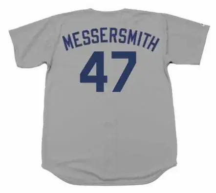 ANDY MESSERSMITH Los Angeles Dodgers 1974 Away Majestic Throwback Baseball Jersey 